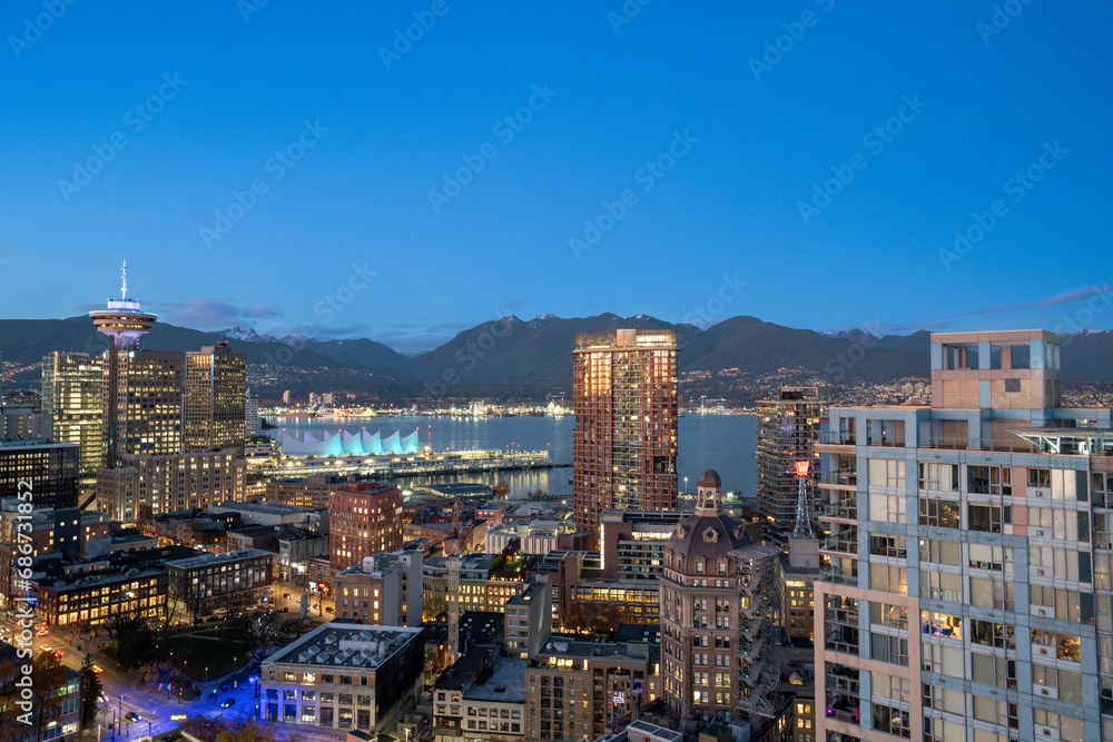 Obraz premium Downtown Vancouver Views at night