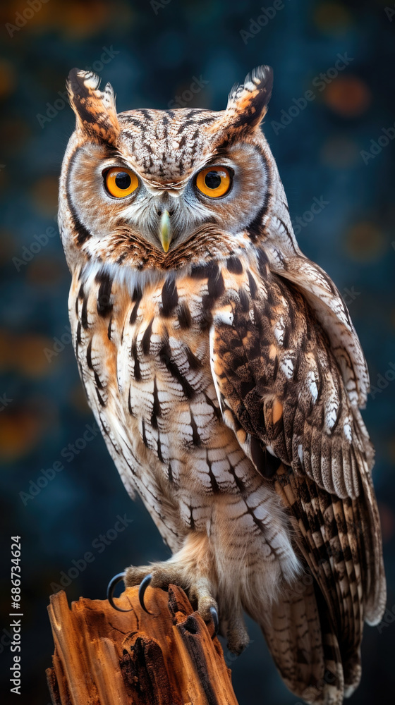 Fototapeta premium Western Screech-Owl close up