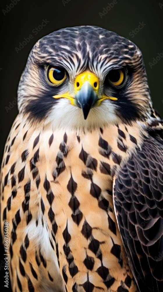 Portrait of a majestic Merlin (Falco columbarius) close up Portrait of a majestic Merlin (Falco columbarius) close up