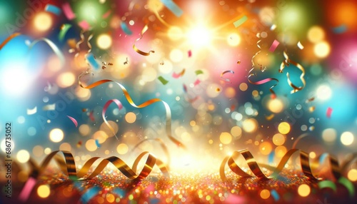 Vibrant Celebration Confetti Explosion Background