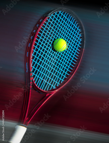 tennis racket and ball © Simon