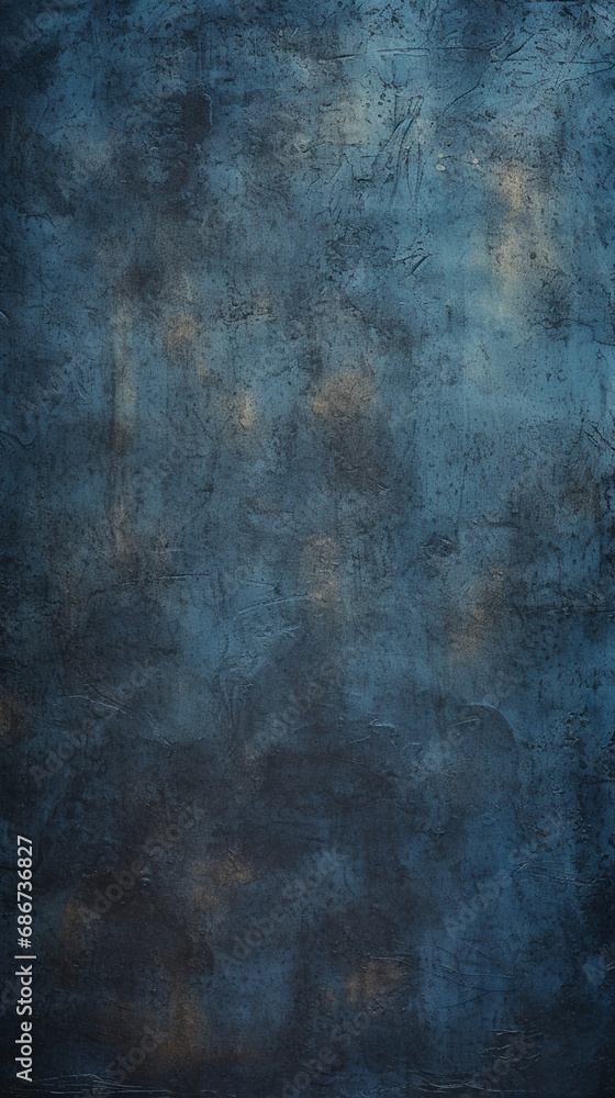 Obraz premium background image of texture plaster on the wall in dark blue black tones in grunge style created with Generative Ai