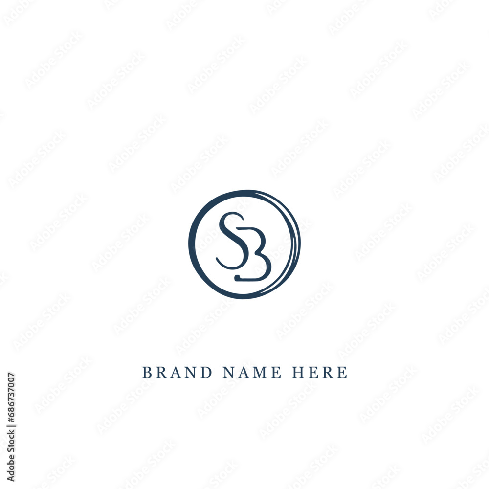 SB logo. S B design. White SB letter. SB, S B letter logo design ...