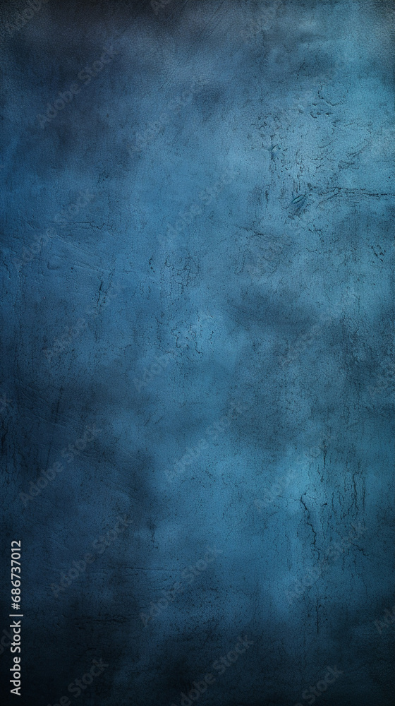 background image of texture plaster on the wall in dark blue black tones in grunge style created with Generative Ai