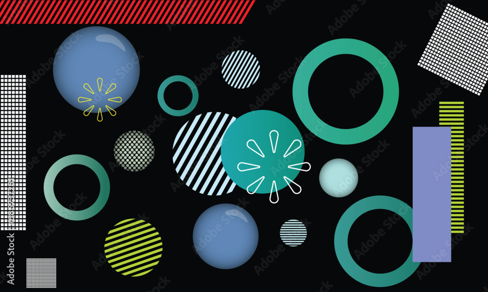 Modern abstract shapes in vector format. design of a postcard or brochure cover.