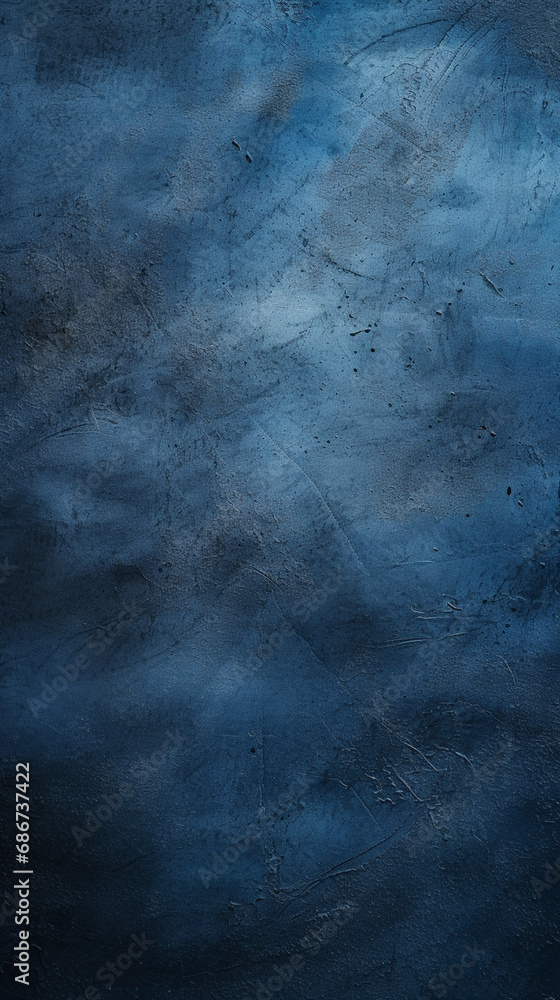 background image of texture plaster on the wall in dark blue black tones in grunge style created with Generative Ai