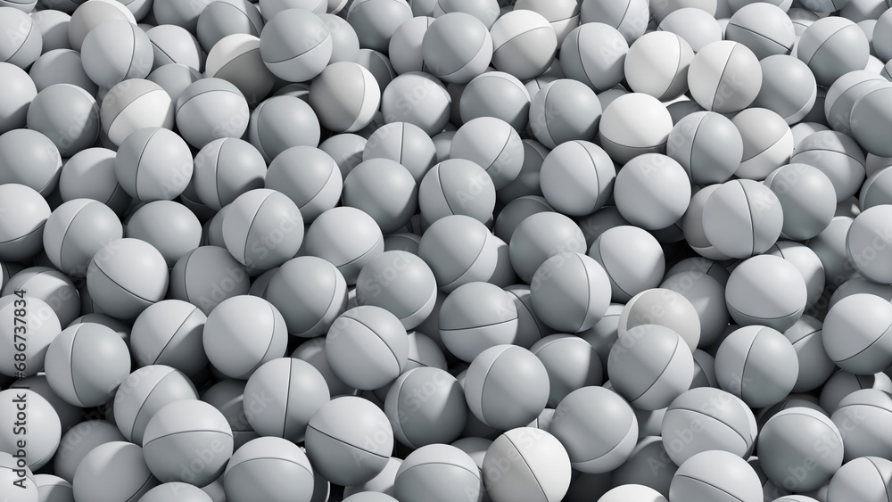 Wallpaper of a pile of grey color balls. Background image of marbles. 3d rendering Wallpaper of a pile of grey color balls. Background image of marbles. 3d rendering