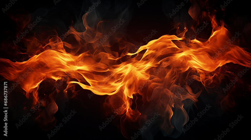 Mesmerizing Abstract Fire Image: A Beautiful Nighttime Blaze Illuminating the Dark - Creative Background with Glowing Flames, Radiant Heat, and Intense Energy for Artistic Designs.