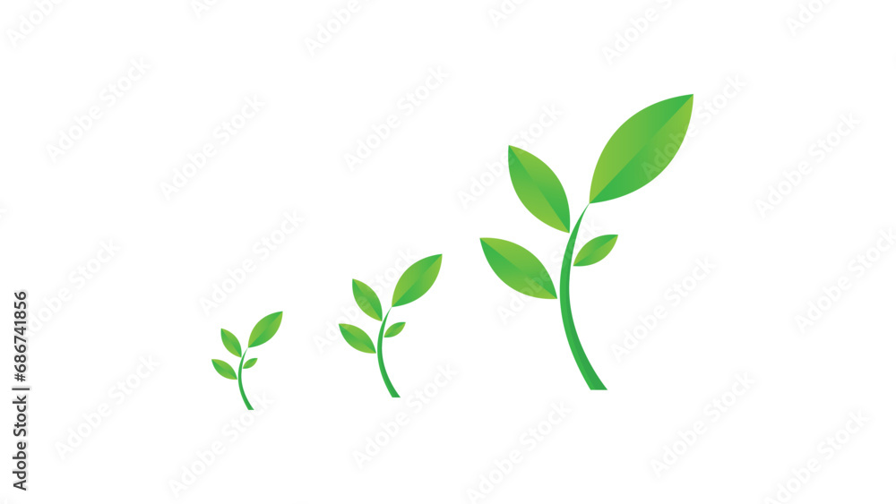 green leaf icon vector design