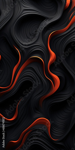 Dark abstract, background, random shapes, amoled created with Generative Ai