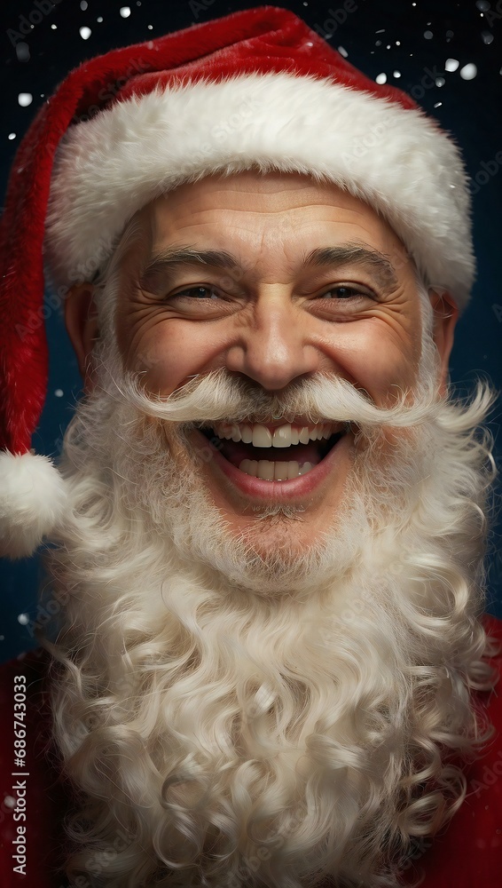 Santa claus with smiling face, A Cheerful Santa Claus with a Beaming Smile Santa claus with smiling face, A Cheerful Santa Claus with a Beaming Smile