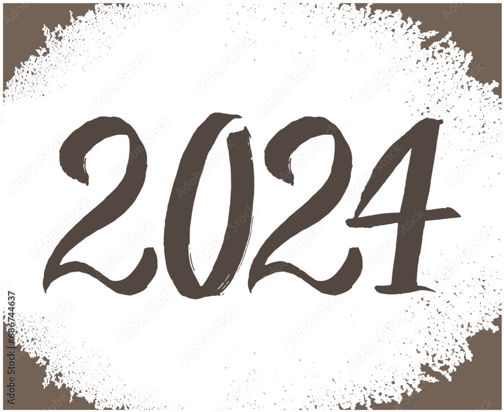 2024 Happy New Year Holiday Brown Abstract Graphic Design Vector Logo Symbol Illustration 2024 Happy New Year Holiday Brown Abstract Graphic Design Vector Logo Symbol Illustration