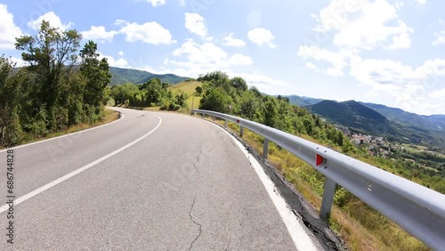 SS62 mountain road next to Berceto, Province of Parma, Emilia-Romagna, Italy photo