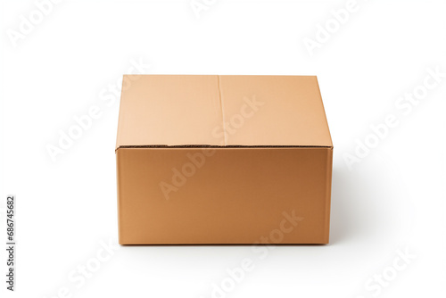 Brown cardboard delivery box with copy space © Olivia
