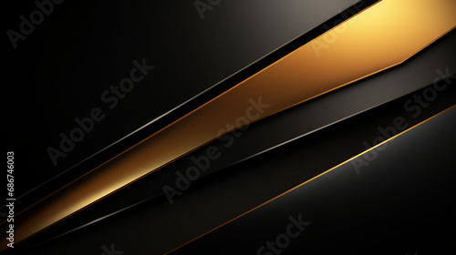 Elegant Black and Gold Gradient  Abstract Shiny Metallic Art with Luminous Patterns - Modern Luxury Design for Stylish Backgrounds and Creative Celebrations.