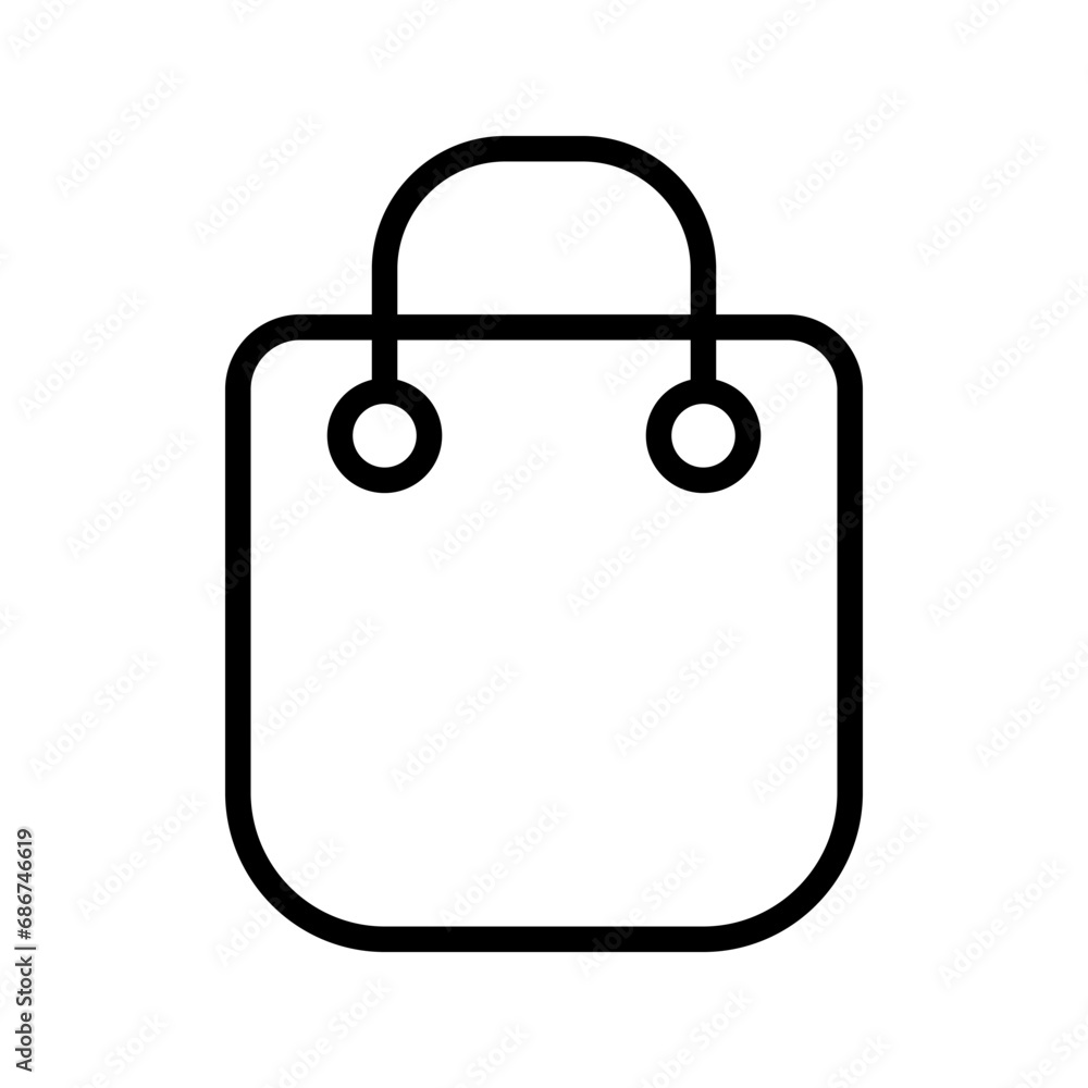 Shopping bag outline icon. linear style sign for mobile concept and web design. Paper bag simple line vector icon. Symbol, logo illustration. Pixel perfect vector graphics Shopping bag outline icon. linear style sign for mobile concept and web design. Paper bag simple line vector icon. Symbol, logo illustration. Pixel perfect vector graphics