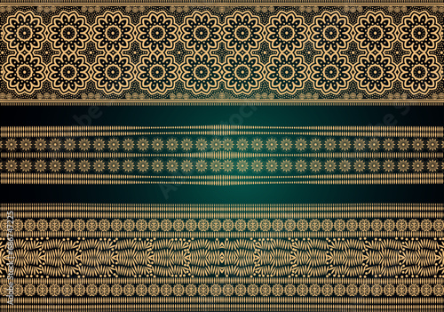 Creative Ornamental border design for textile digital print.