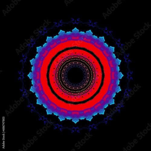 red and green spiral pattern 