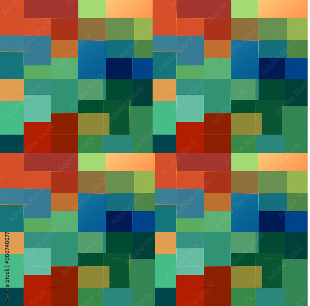 a green and red squares in pixels, seamless pattern background a green and red squares in pixels, seamless pattern background