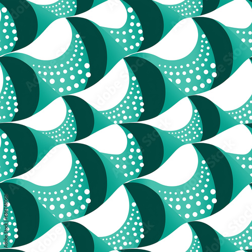 teal polka dot mobius stripe, seamless pattern background