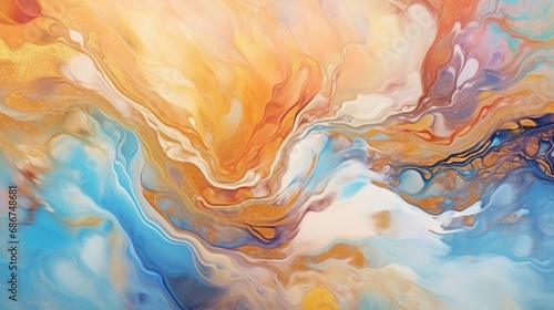 Natural luxury abstract fluid art painting Ai Generative