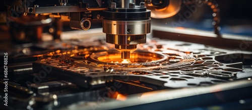 modern industrial technology Making Industrial Details, CNC Laser metal cutting