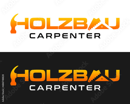 Home improvement carpenter industry logo design.
