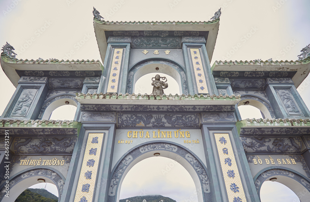 Obraz premium Linh Ung Pagoda in Da Nang, Vietnam, a Mahayana Buddhist temple