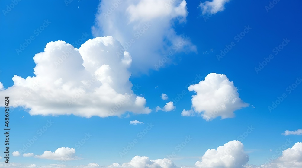 image of a clear blue sky adorned with fluffy white clouds image of a clear blue sky adorned with fluffy white clouds