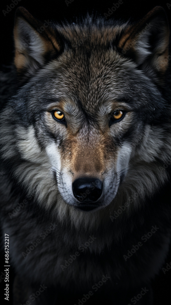 Fototapeta premium seamless wolf photo design for phone wallpaper created with Generative Ai