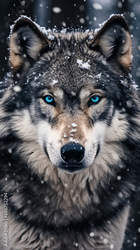 seamless wolf photo design for phone wallpaper created with Generative Ai