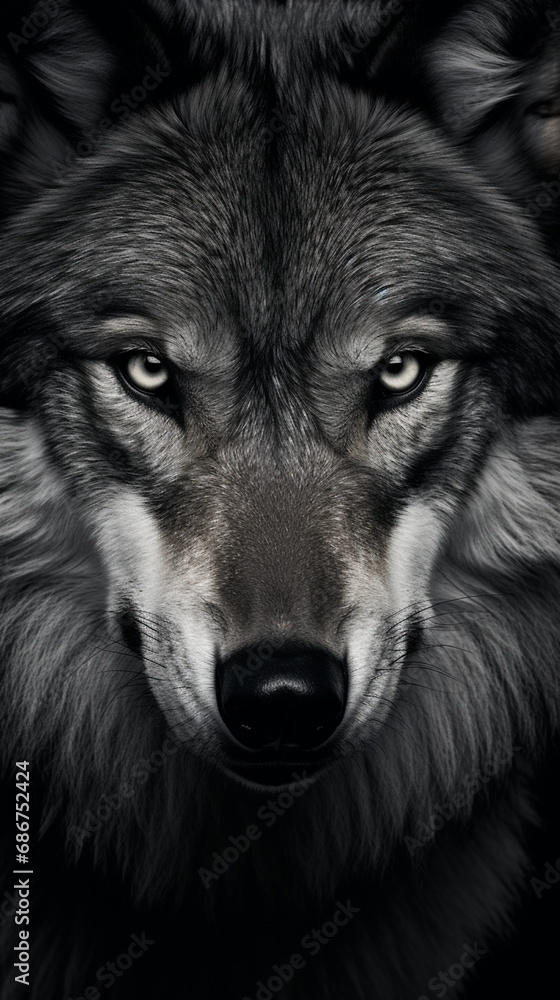 seamless wolf photo design for phone wallpaper created with Generative Ai seamless wolf photo design for phone wallpaper created with Generative Ai