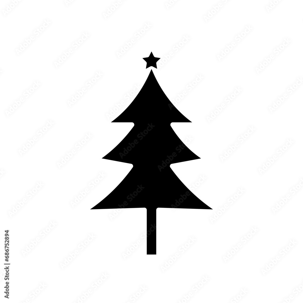 Christmas tree glyph icon Christmas tree glyph icon