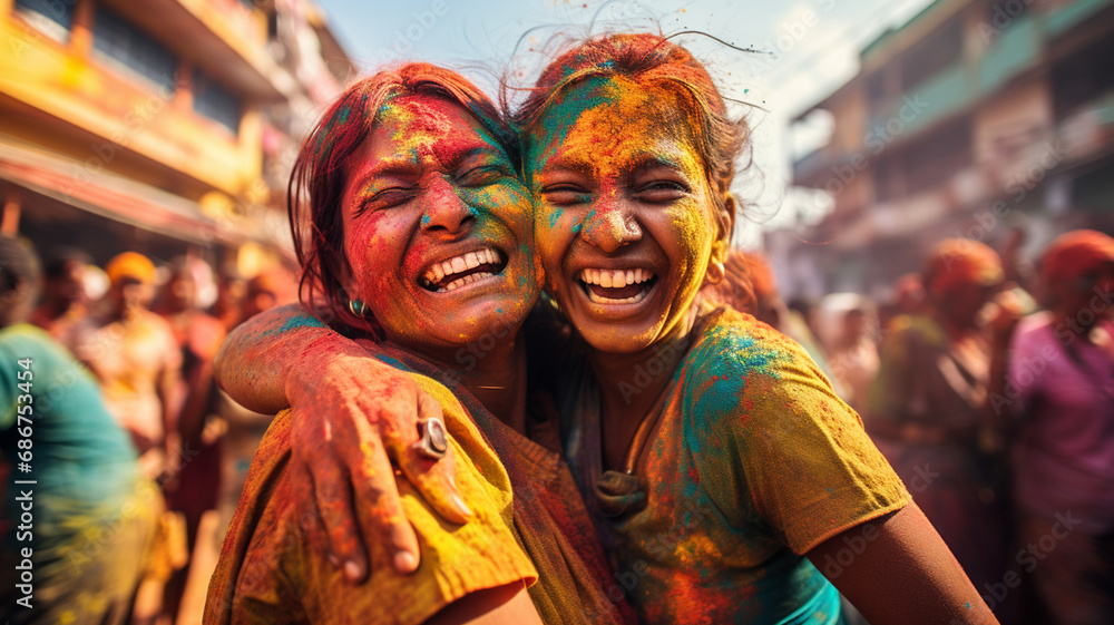 Portrait of unknown Hindu people celebrating Holi at Thamel district in Kathmandu in the afternoon
generativa IA Portrait of unknown Hindu people celebrating Holi at Thamel district in Kathmandu in the afternoon
generativa IA