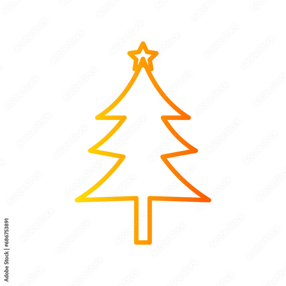 Christmas tree gradient icon Christmas tree gradient icon