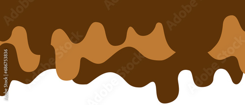 Ilustración de delicioso chocolate derritiéndose sin fondo
