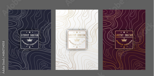 A luxurious pattern. A set of spectacular patterns for covers, prints, interior design, packaging, premium funds and creative ideas