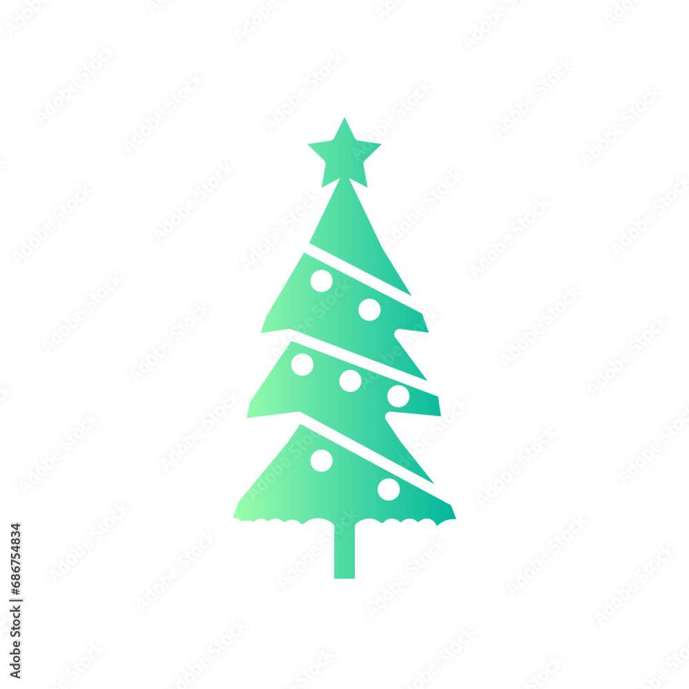 Christmas tree gradient icon Christmas tree gradient icon