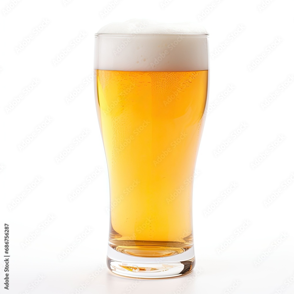 glass of beer isolated on white background glass of beer isolated on white background