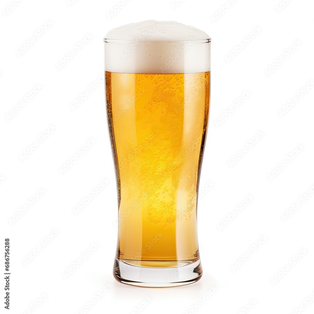 glass of beer isolated on white background glass of beer isolated on white background