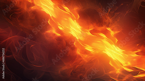 Dynamic Abstract Fire Background: Vibrant Flames Burning with Intense Energy - Artistic Red and Orange Inferno for Fiery and Passionate Design Projects.