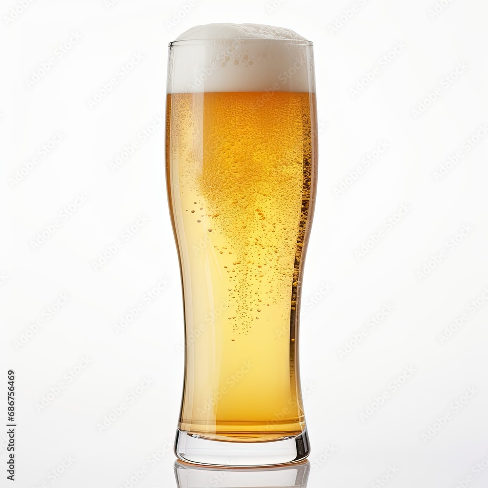 glass of beer isolated on white background glass of beer isolated on white background
