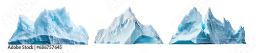 Iceberg - Set of transparent PNG Icebergs - large and wide shapes