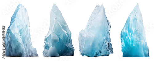 Iceberg - Set of transparent PNG Icebergs - thin and tall shards photo
