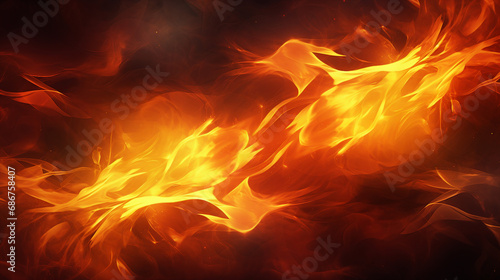 Vibrant Flames and Abstract Fire Background: A Powerful Inferno of Red and Orange, Burning with Dynamic Energy - Creative Artistic Design for Explosive Visuals.