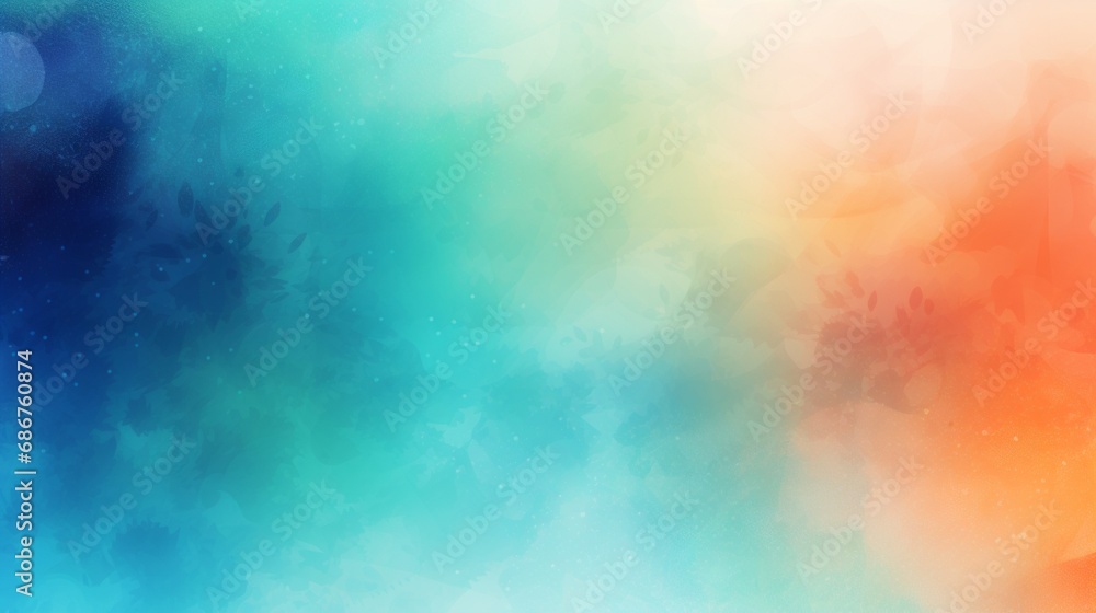  the magic of a bright and colorful summer with a focus on this stunning abstract banner header design. The light gradient iridescent grunge texture in blue, green, and orange is a visual treat.