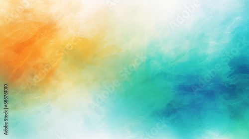  the magic of a bright and colorful summer with a focus on this stunning abstract banner header design. The light gradient iridescent grunge texture in blue, green, and orange is a visual treat.