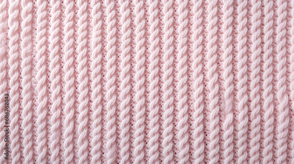 Knitted wool texture background. Close up of white and pink knitted fabric for cozy autumn and Christmas Knitted wool texture background. Close up of white and pink knitted fabric for cozy autumn and Christmas