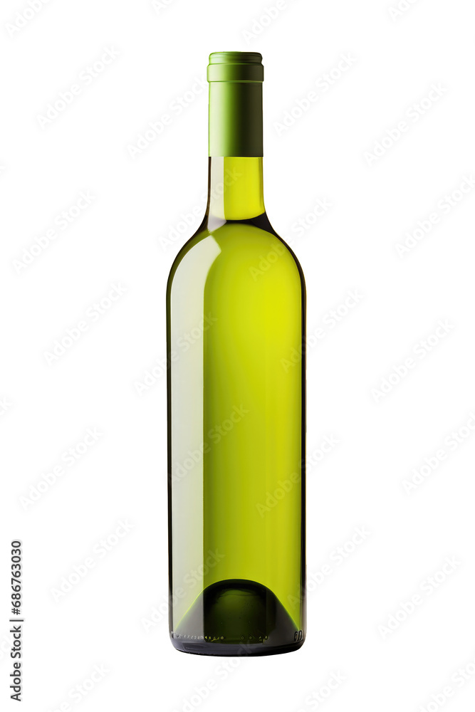 Mockup Green wine bottle without label isolated on a cut out PNG transparent background Mockup Green wine bottle without label isolated on a cut out PNG transparent background