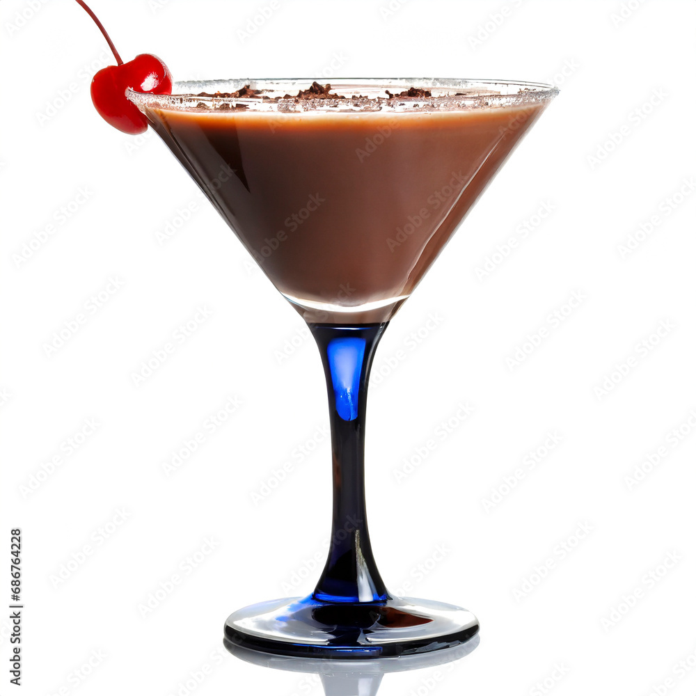 Chocolate martini isolated on white background Chocolate martini isolated on white background